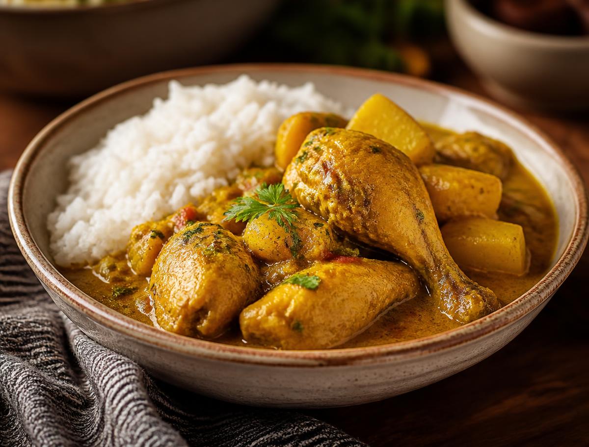 Curry Chicken prepared by Island Girl Bahamian Cuisine