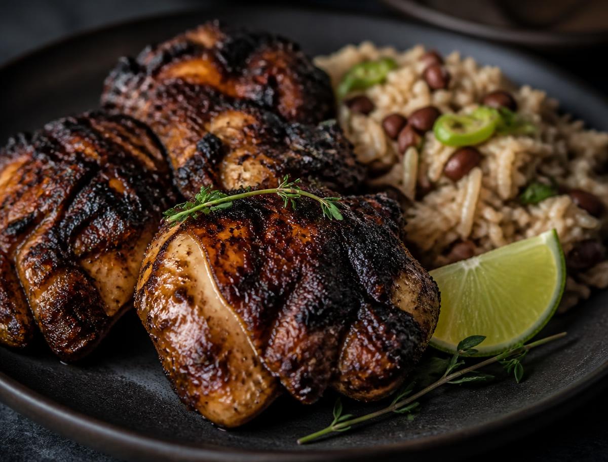 Jerk Chicken prepared by Island Girl Bahamian Cuisine