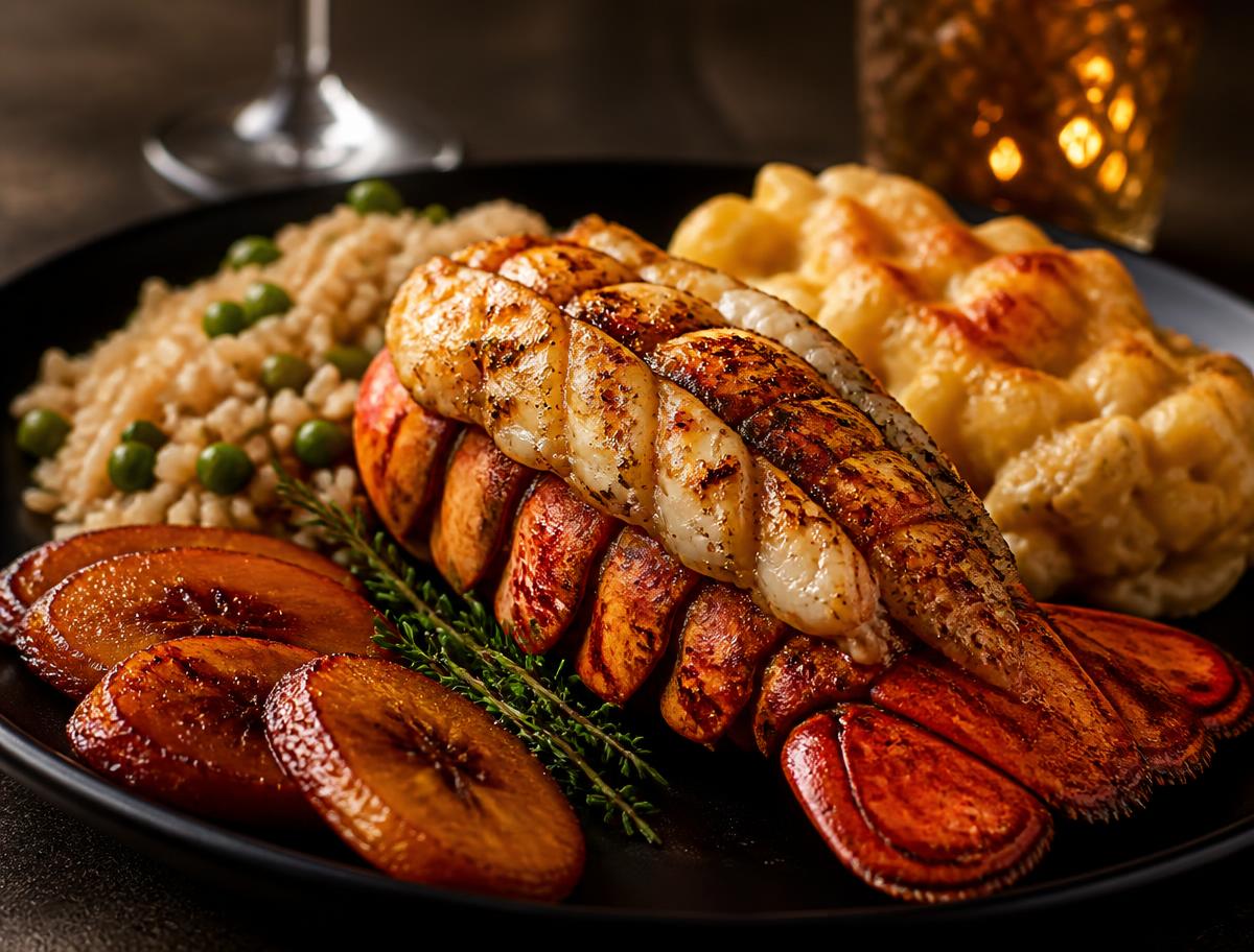 Caribbean Lobster Dinner prepared by Island Girl Bahamian Cuisine